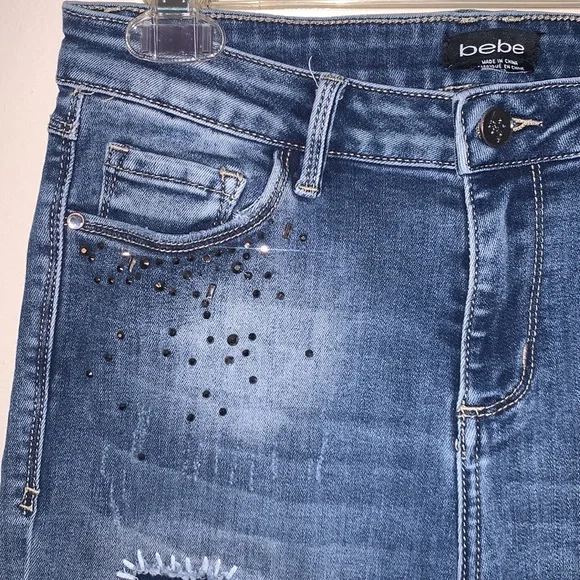 Bebe Distressed Denim - Picture 3 of 10